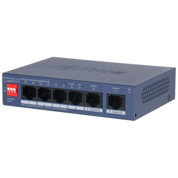 Dahua DH-CS4006-4ET2GT-36 PoE Комутатор 6 портів керований | Зображення 1
