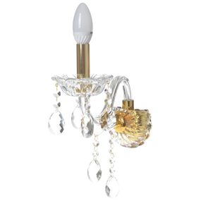 Бра настенное накладное в спальню хрустальное свеча BCL-654W/1 E14 G