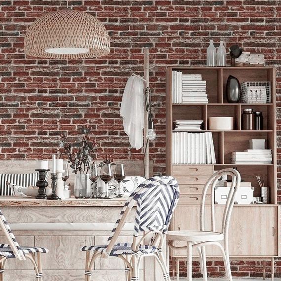 Декоративна 3D панель самоклейка 700х770х5мм Цегла червона Катеринославська (043) SW-00000031 | Зображення 4