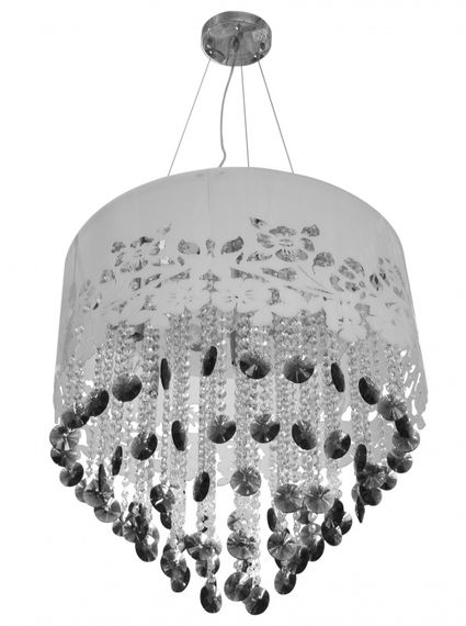 Люстра подвесная с абажуром торт E14 40W BK+BK (BR-01260S/7)