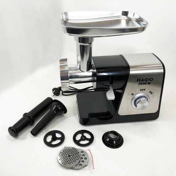 М'ясорубка електрична Magio MG-262, м'ясорубка для томатів, електром'ясорубка соковитискач HE-609 для томатів | Зображення 8