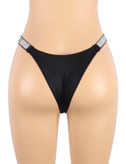 Трусики - стринги Star Night с украшениями черные XS-S sexstyle | Зображення 6