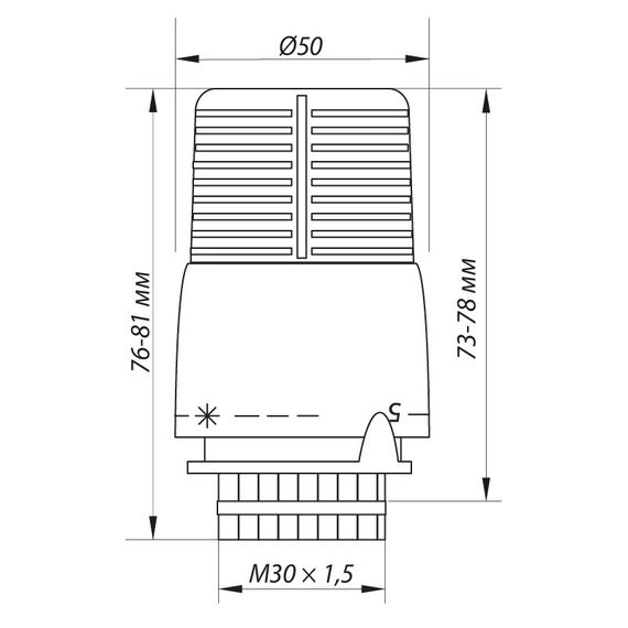 Термоголовка з виносним датчиком M30x1.5 Koer KR.1332 (KR2678) | Зображення 1