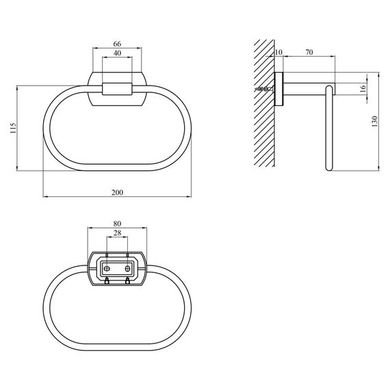 Тримач для рушників Kroner KRM Graz - GRP95606 (CV035532) | Зображення 2