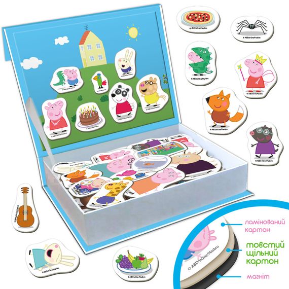 Набор магнитов "Магнитная история Семья Пеппы" МЕ 5031-15, 68 магнитных деталей | Зображення 3
