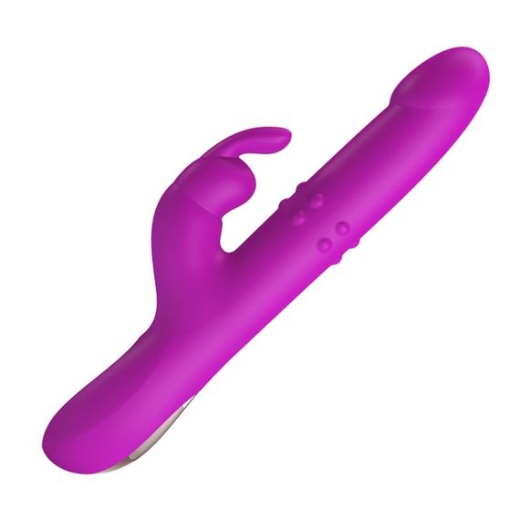 Вібратор-кролик з ротацією та фрикціями Pretty Love REESE фуксія, 24.8 х 3.6 см sexstyle | Зображення 2