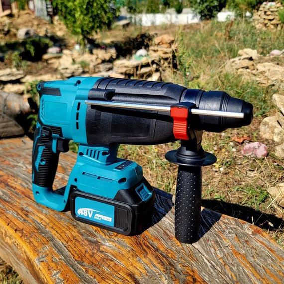 Перфоратор акумуляторний безщітковий KRAFFTEC 48V 2 акб 4.0AH дриль на акамуляторі для дому RU-528 в кейсі | Зображення 7