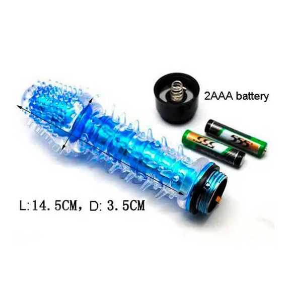 Гелевий вібратор із шипами чорний | Зображення 4