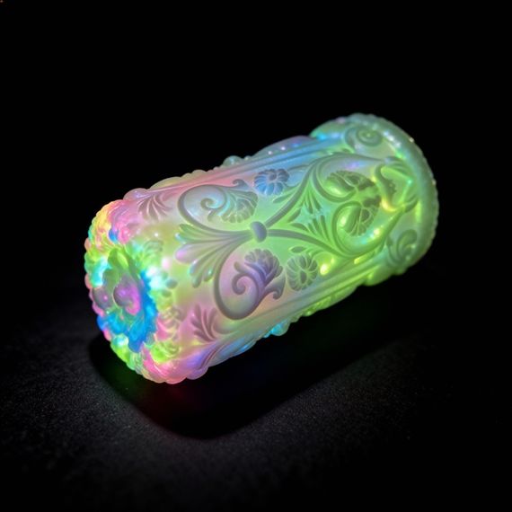 Свеча низкотемпературная люминесцентная рельефная GlowKink VIP-концентрация, разноцветная, 233 г Sex Aura | Зображення 7