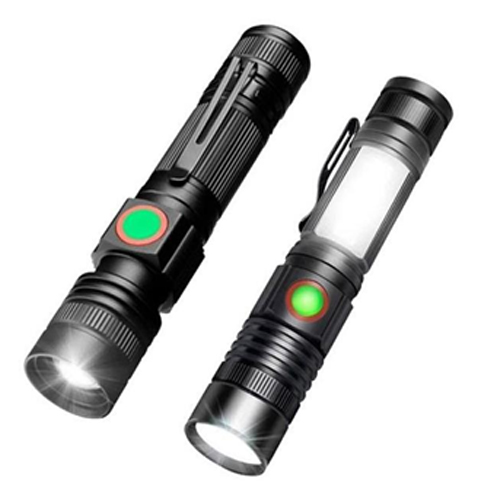 Светодиодный фонарь светильник BL-502 T6+COB, АКБ 18650, zoom, ЗУ micro USB