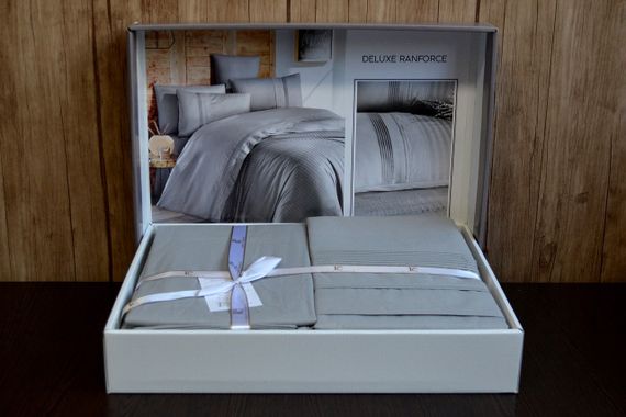 Постільна білизна First Choice Ranforce Deluxe 200 х 220 см Gala Grey | Зображення 1