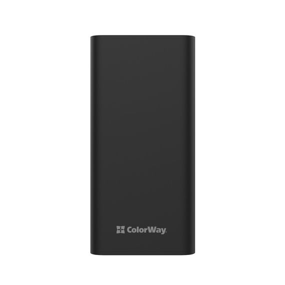Павербанк 30000mAh ColorWay CW-PB300LPB3BK-F з ліхтариком чорний