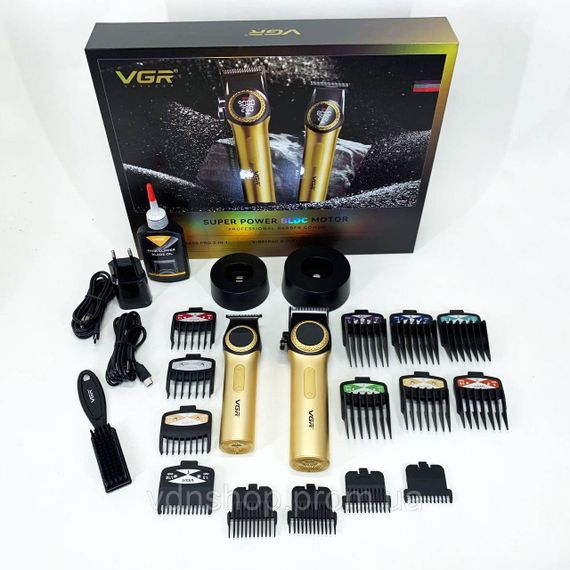 Практичная машинка для стрижки волос VGR 2 в 1 V-001 V-977 GOLD, Машина для стрижки в домашних условиях IY-85 | Зображення 4