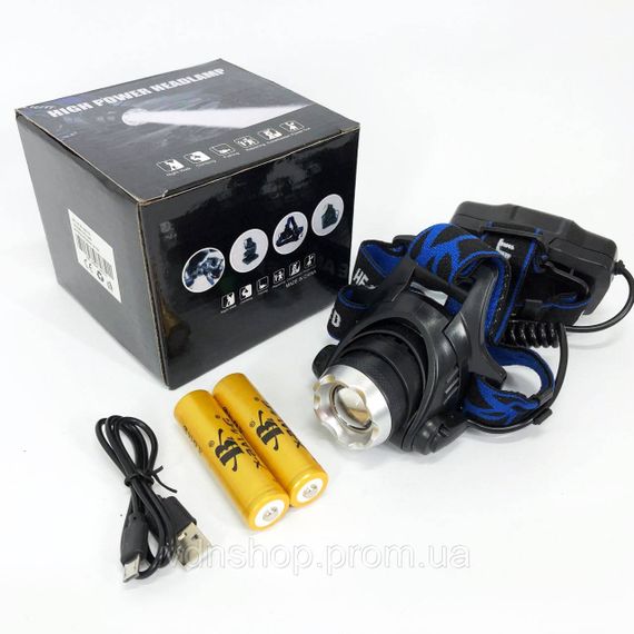 Ліхтарик акумуляторний наголовний, Дуже потужний налобний ліхтар, Налобний світлодіодний ліхтар IA-25 | Зображення 6