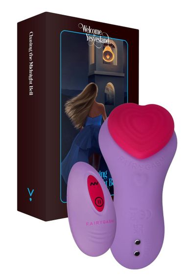 Вибратор в трусики FairyGasm HeartGem violet, на магните, пульт ДУ sexstyle