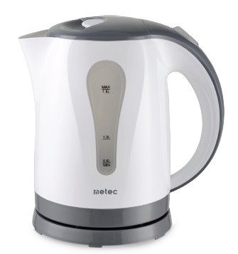 Електрочайник EK-02PWG 1.8л, 1850-2200Вт, корпус пластик, біло-сірий Metec 700033