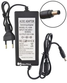 Зарядное устройство для ноутбука ( 1 ) 12V 8A (5.5*2.5) сьемный кабель