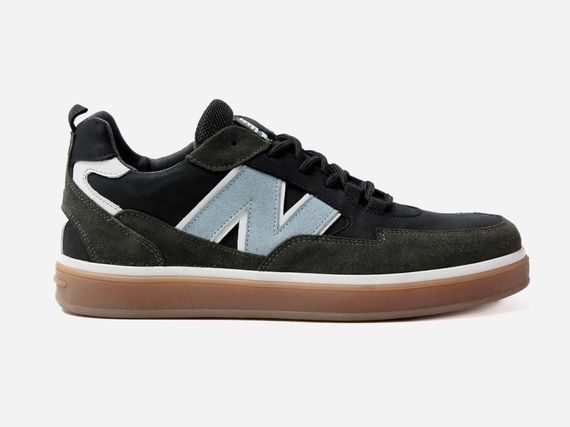 Демісезонні кеди New Balance з натуральної замші колір хакі | Зображення 2