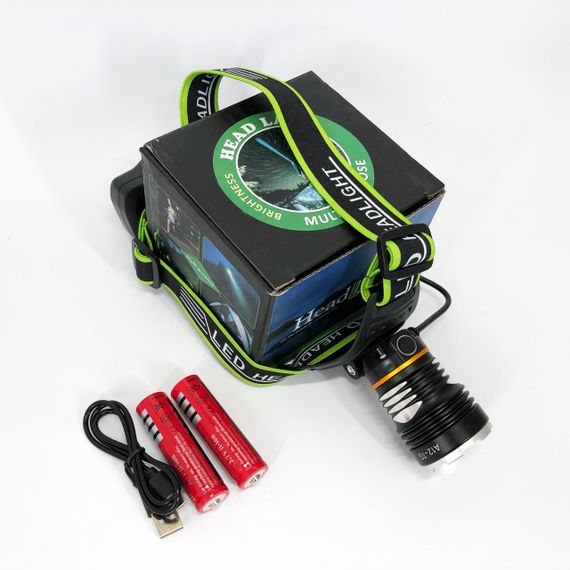 Ліхтарик на голову для альпінізму PLD-A12-TG 2x18650, Тактичний налобний ліхтар на акумуляторі US-69 | Зображення 6