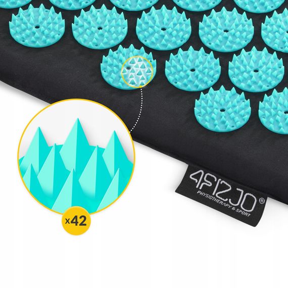 Килимок акупунктурний з валиком 4FIZJO Classic Mat Аплікатор Кузнєцова Black/Blue (P-5905973402385) | Зображення 5