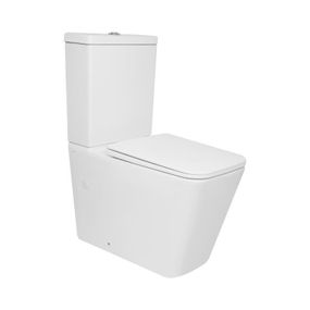 Унитаз напольный Qtap Crow Eco Ultra Quiet безободковый с седалием Soft-close QTCRO27W51030