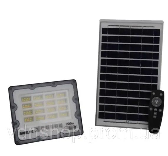 Уличный фонарь на столб мощностью 200 Вт с солнечной панелью и пультом