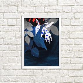 Постер в рамке Цветы 21x30 см, A4 (WMT4_ART034_WH)