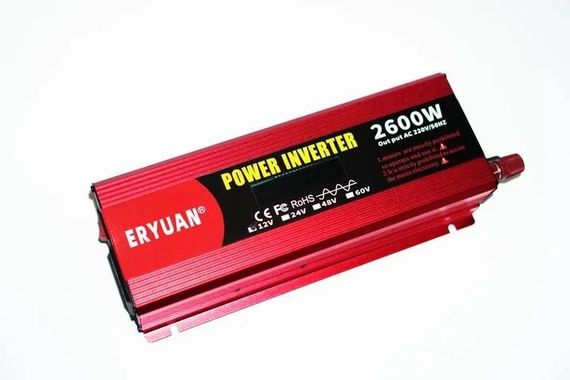 Перетворювач напруги 2600W 12V у 220V з чистою синусоїдою та LCD-дисплеєм • Інвертор для акумулятора, дому, авто та резервного живлення | Зображення 2