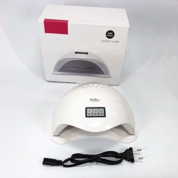 Лампа SUNUV SUN 5 PLUS 48W WHITE UV/LED для полімеризації, Професійна лампа для нігтів з таймером | Зображення 8