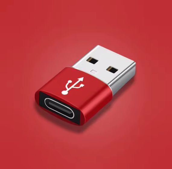 Переходник с USB на Type-C OTG, USB Type-C. Красный | Зображення 5