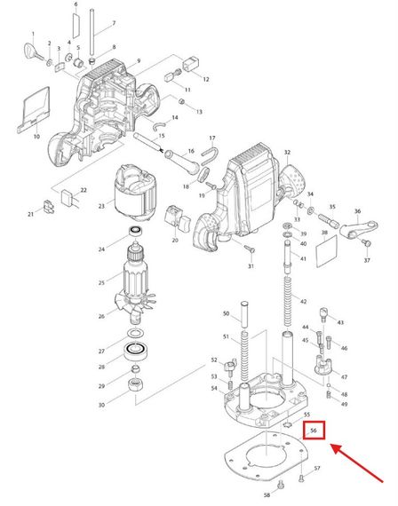 Опорна плита фрезера Makita RP0900 (450819-1) | Зображення 1