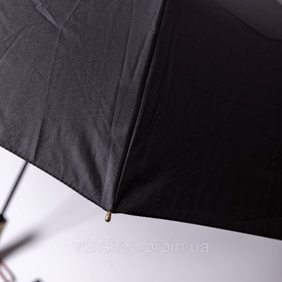 Парасолька автоматична з дерев'яною ручкою класична з поліестеру діаметр 116 см Чорна HP-23-8B | Зображення 8
