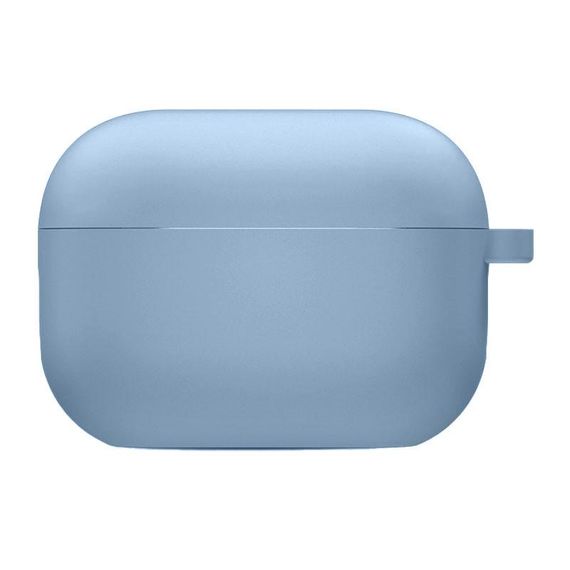 Силіконовий футляр з мікрофіброю для навушників Airpods Pro 3 Блакитний / Lilac Blue