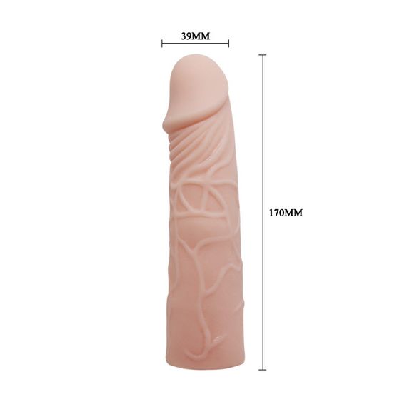 Насадка на член - Penis Sleeve Flesh 6" Sex Aura | Зображення 2