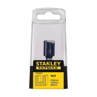 Фреза Stanley по дереву FatMax, ТСТ пазовая прямая D=16 мм, L=20 мм, цанга 8 мм, бокс (STA80302) | Зображення 1