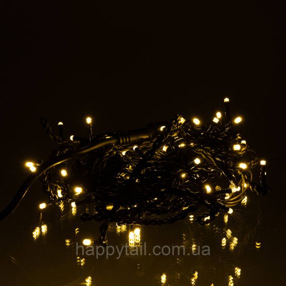 Новорічна гірлянда вулична Бахрома 6 м 105 LED чорний провід Жовтий 6МBY | Зображення 4