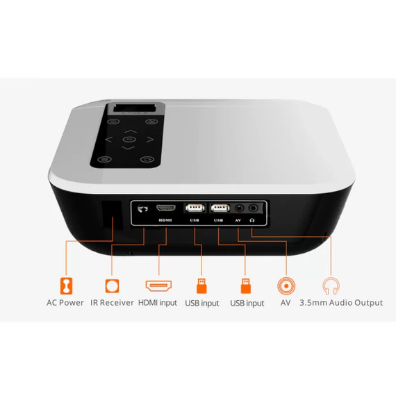 Проектор мультимедийный домашний кинотеатр PANOPLUS T8 WIFI (MER-14253) | Зображення 2