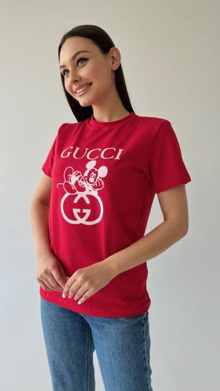 Жіноча футболка Gucci червона | Зображення 2