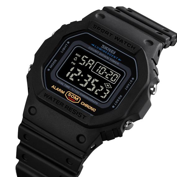 Чоловічий годинник Skmei 1628 All Black | Зображення 1