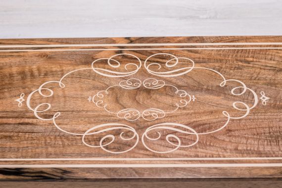 Настольные деревянные нарды EcoWalnut M с индивидуальным дизайном | Зображення 5