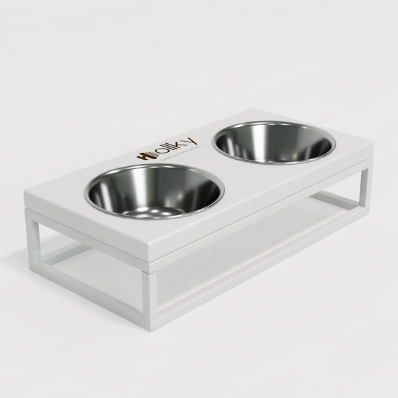 Миски на подставке для маленьких собак и котов Hollky Base S (2 × 0,45 л) BS-36187-WHWH | Зображення 5