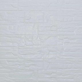 Самоклеюча декоративна 3D панель камінь Біла рвана цегла700х770х5мм (155) SW-00000484