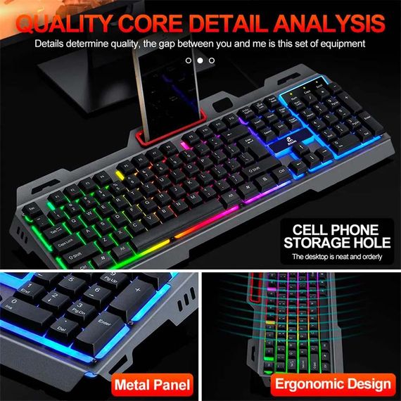 Клавіатура ігрова з RGB-підсвічуванням XPRO JK-918 (39137-01_308) | Зображення 7