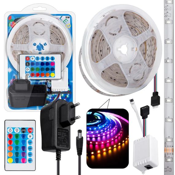 Smd 5050 лента / Led лента 5050 rgb / Комплект гибкая светодиодная лента / Светодиодная лента rgb HR-116 led 5050 | Зображення 5