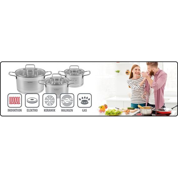 Набор кастрюль ProfiCook PC KTS 1223 – 3 шт., нержавеющая сталь 18/10 | Зображення 9