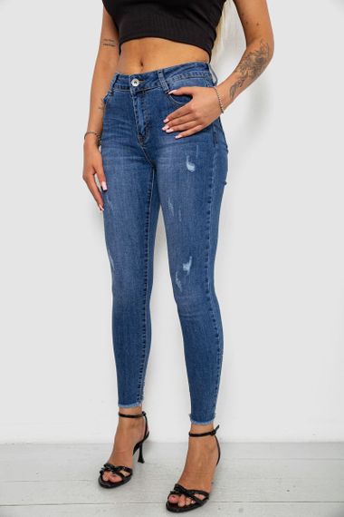 Джинси жіночі однотонні Skinny, колір синій, 244RS5712 | Зображення 2
