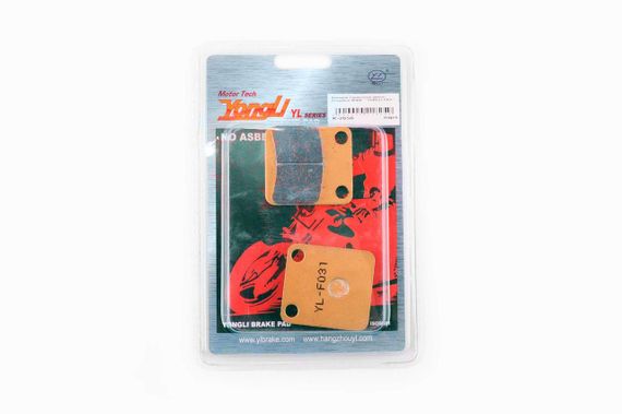 Колодки тормозные (диск)   Zongshen WIND/GY50-80   (желтые)   YONGLI PRO
