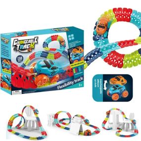 Автомобильная гоночная трасса с машинкой гибкий гоночный трек с машинками Cheangeble Track 138 pcs