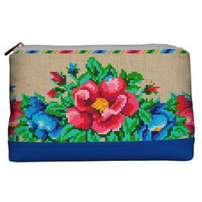 Косметичка дорожня жіноча Lovely Цветок вышивка 26x15x8 см