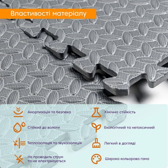 Підлогове покриття 60х60х1cm Сіре (D) SW-00002660- | Зображення 3